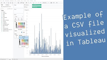 Example of a CSV visualized in Tableau