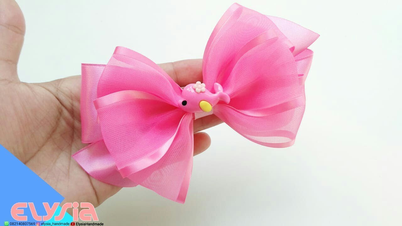 Laço Cutie Organza Ribbon Bow 🎀 DIY by Elysia Handmade 