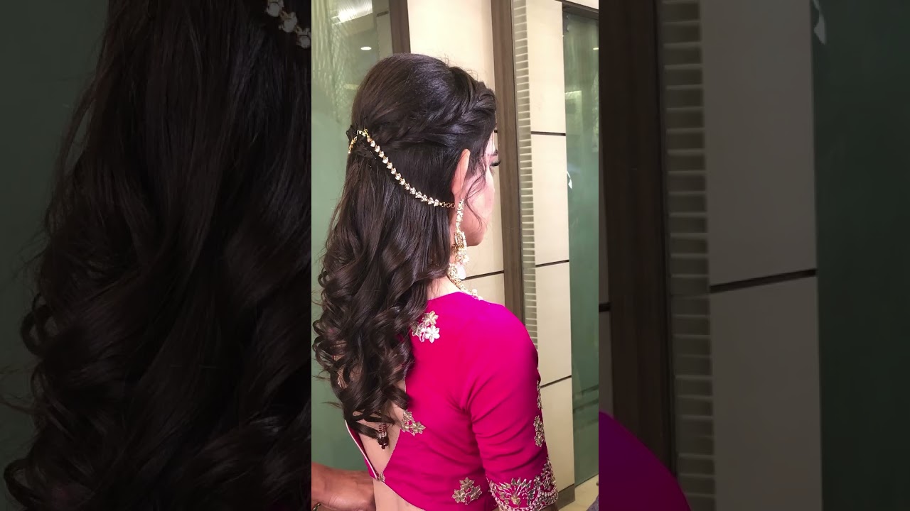 Mhandi Shagun hair styling by Deepak Tanwar