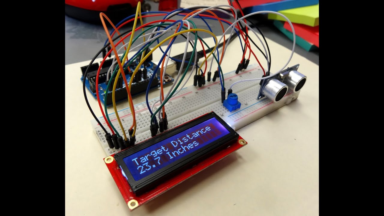 ARDUINO LCD PROJECT FOR MEASURING DISTANCE WITH ULTRASONIC SENSOR #CreativeideasEEE |