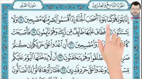 سورة القلم من ١٧-٢٤