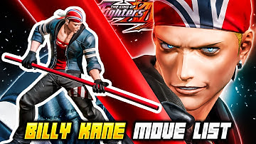 BILLY KANE MOVE LIST - The King of Fighters XIV (KOFXIV)