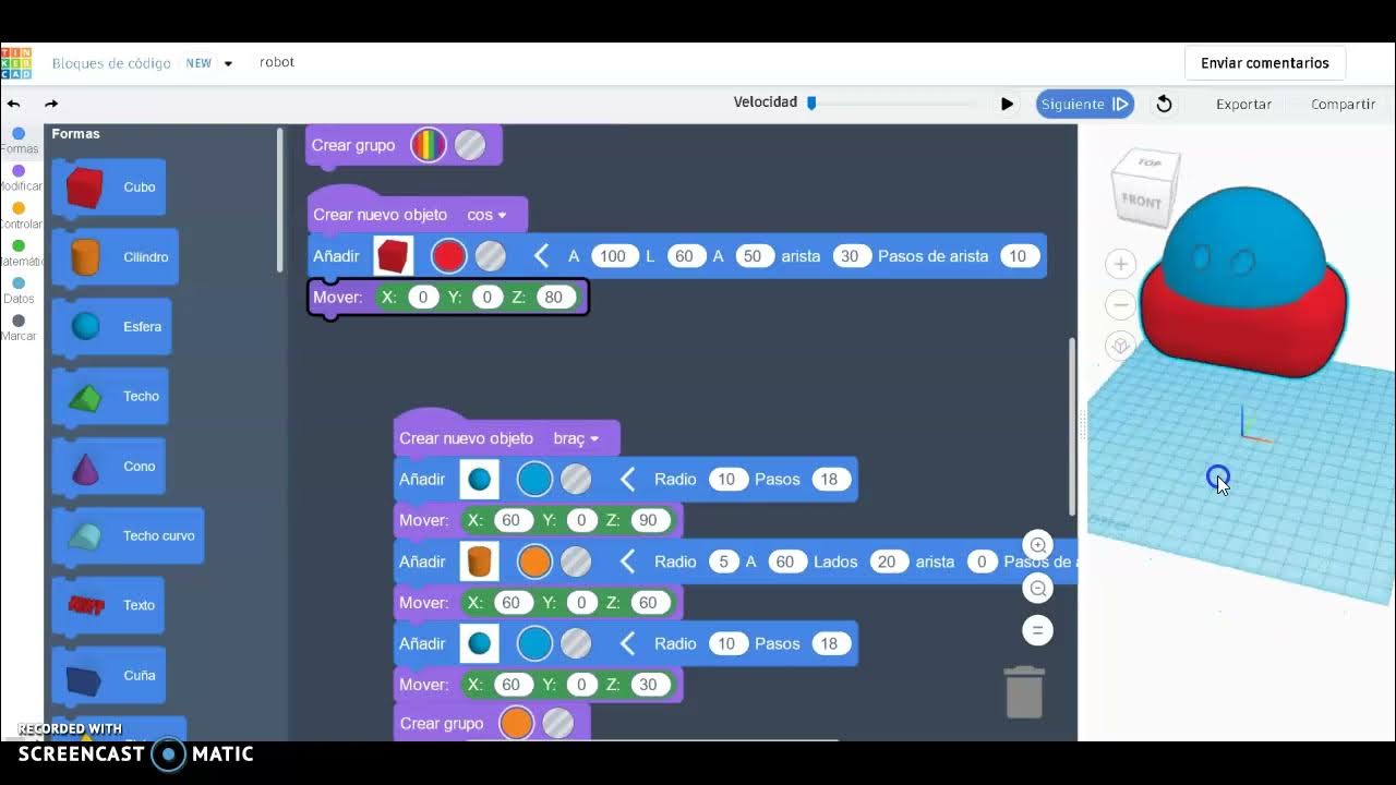 Codeblocks. Tinkercad. Robot - YouTube