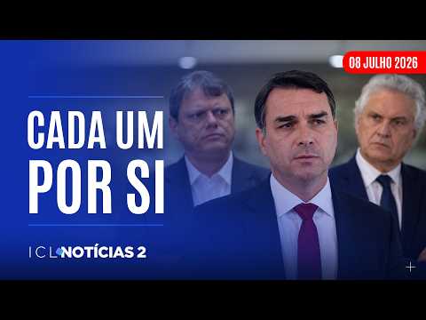 TARCÍSIO MANTÉM DISTÂNCIA DE FLÁVIO; CAIADO TAMBÉM CRITICA SENADOR - ICL NOTÍCIAS 2 - 08/07/26