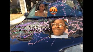 SILLY STRING CAR PRANK ON MY MOM!
