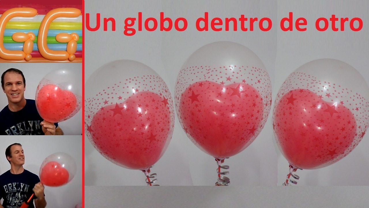 Cómo meter globos dentro de otro globo