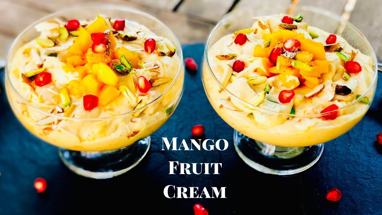 Mango Fruit Cream Creamy Fusion Dessert Flavourful Food By Priya