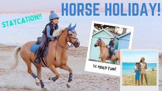 HORSE HOLIDAY! UK STAYCATION  Harlow and Popcorn