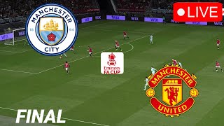 Manchester City vs Manchester United FINAL🔴LIVE Emirates FA CUP 2024 Prediction Game Simulation