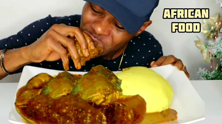 Asmr Fufu And Ogbono Soup With Assorted Meat | Speed Eating Challenge | African Food
