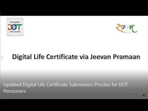 Updated Digital Life Certificate Submission Process for DOT Pensioners