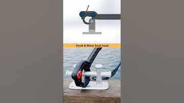 Hook & Moot Boat Hook 🪝 #cadcam #mooring #boat #hook #solidworks #3danimation