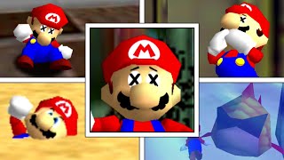 Super Mario 64 HD - All Mario's Death Animations (Super Mario 3D All Stars)