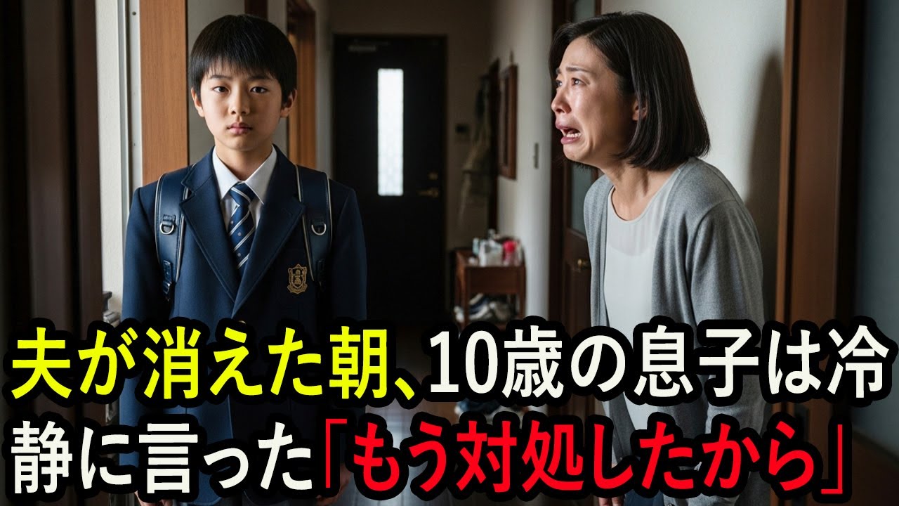 夫が消えた朝、10歳の息子は冷静に言った「もう対処したから」