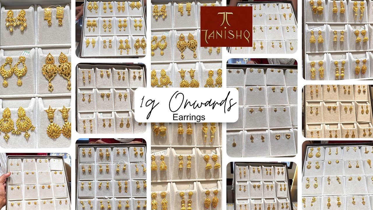 Коллекция серег Tanishq 1g Onwards / Легкие повседневные и студенческие серьги