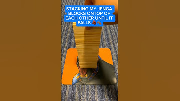 How HIGH can I STACK my Jenga Tower??🗼 🧱 (Horizontal Edition V2💥) #jenga #viral #funny #viral