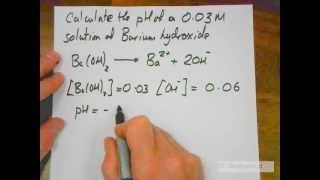 Acid base equilibria pt 5 pH of strong base calculation