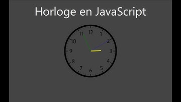 Tutoriel JavaScript #1 - Horloge