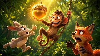 The Golden Acorn Chase! 🐰🌰 Epic Jungle Adventure Cartoon Story for Kids | Brave Rabbit's Quest