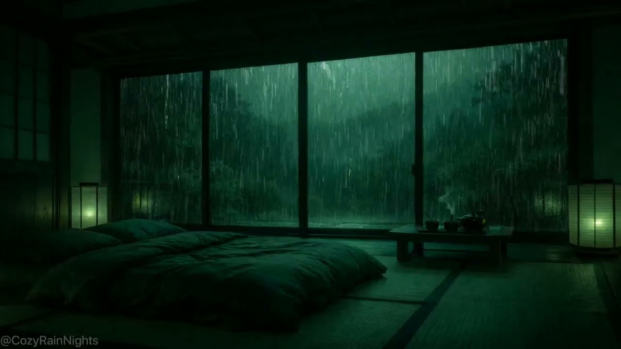 Soothing Rain Sounds at Night 🌧️🌙 Sleep & Relaxation Ambience