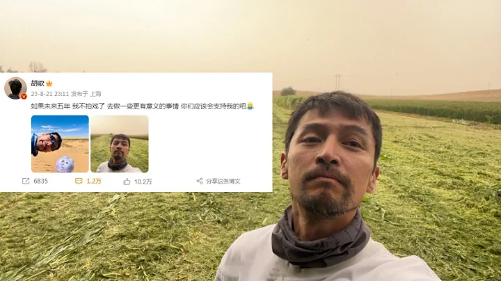 胡歌要退圈了？深夜发文如果未来五年不拍戏，粉丝气的破口大骂 - 天天要闻