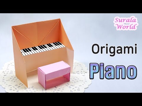 Piano Origami (Easy, How to make a paper piano, DIY)