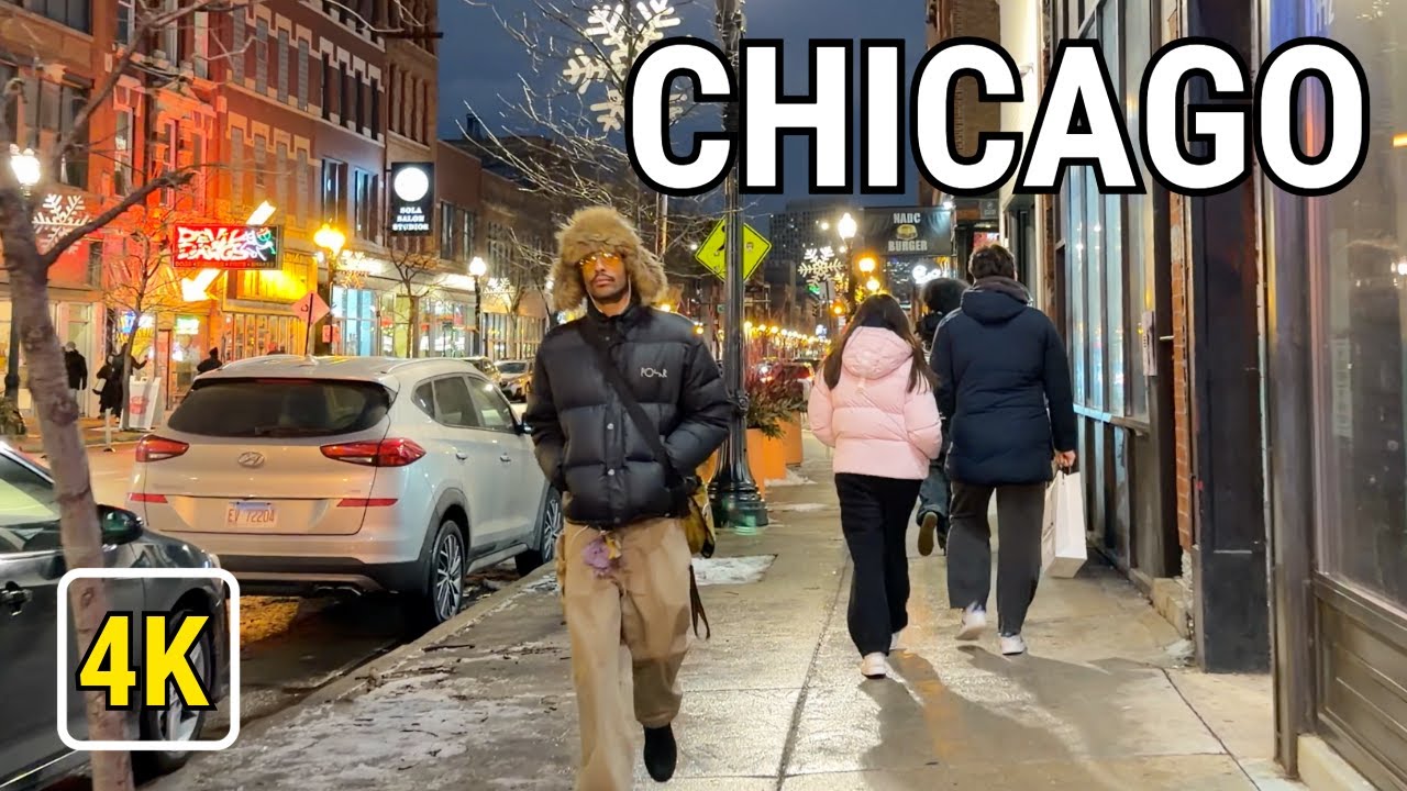 Winter In Chicago Wicker Park Neighborhood Walking Tour On Friday | January 16, 2026 | 4K Video