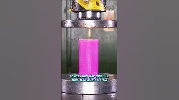 Hydraulic Press CRUSHES Crayons & Candles in Stunning Slow Motion! 🔥🕯️ #shorts