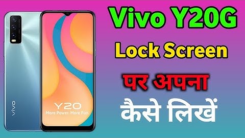 Vivo Y20G Main Screen Lock Per Apna Name Kaise Likhe || Mr. Akash
