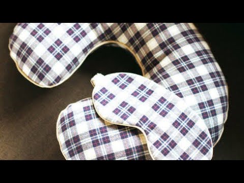 تفصيل و خياطة وسادة الرقبة أو السفر بأبسط طريقة / Travel Pillow Tutorial