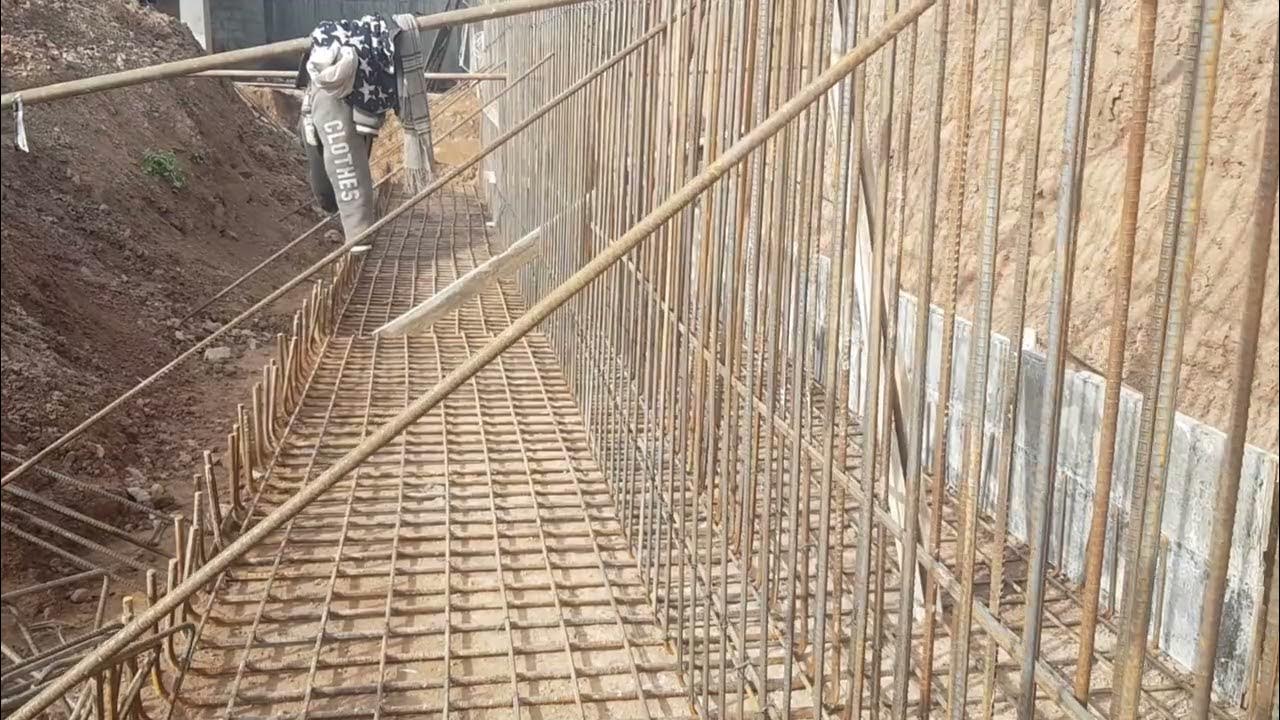 inspection of Retaining wall foundation and retaining wall