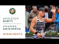 Ashleigh Barty vs Amanda Anisimova - Semi-final Highlights | Roland-Garros 2019