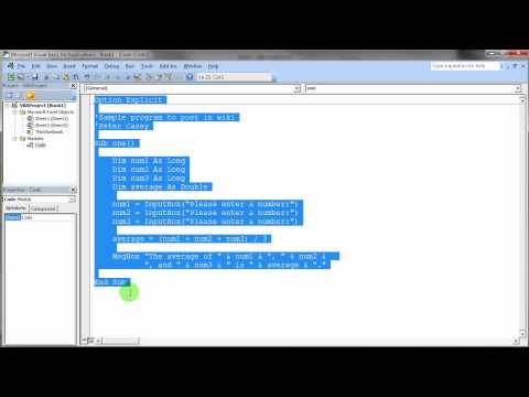 Posting VBA Code to PBWorks