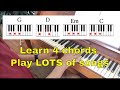 Play piano chords for beginners learn four chords