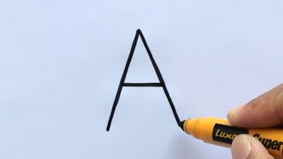 How to turn letter “A” into Joker Picture | Easy Drawing for Beginners