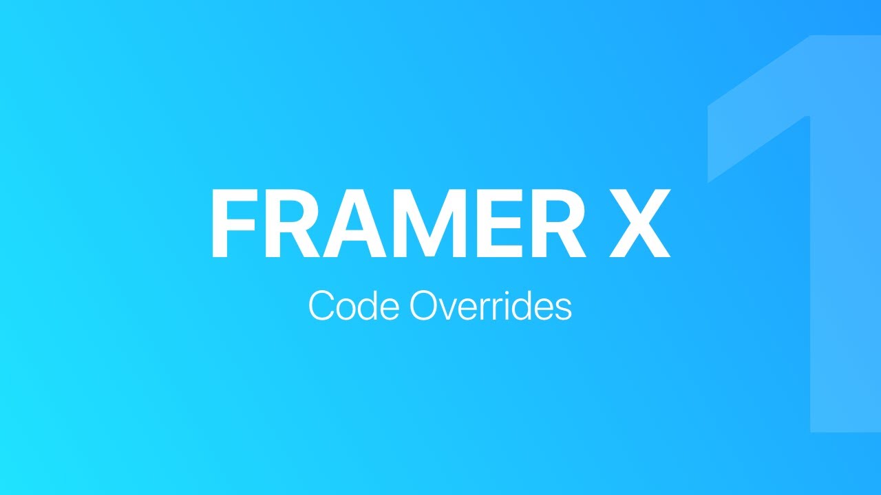 Framer X: What Is A Code Override?