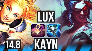 LUX vs KAYN (MID) | 14/0/7, Legendary | TR Grandmaster | 14.8