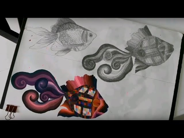 Drawing And Painting Fish / Cách Điệu Cá - Youtube