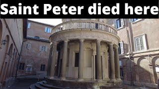Rome Italy, St. Peter was crucified upside down here. Trastevere Rome walking tour