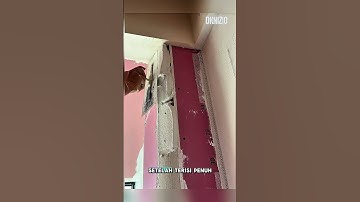 pembuatan sudut melengkung sambungan gipsum#shorts #viralvideo