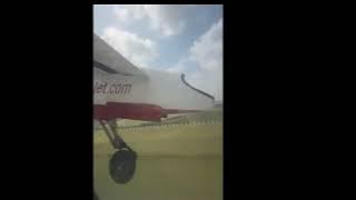 Tires Fly on Take off