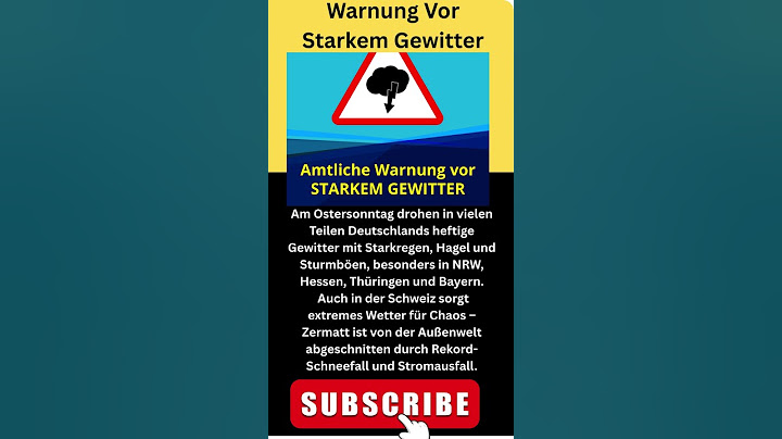 Warnung Vor Starkem Gewitter