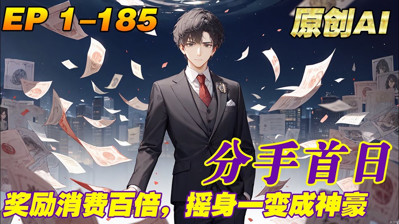 【已完結】 💥分手首日，獎勵消費百倍，搖身一變成神豪【1-185】楊肖存了好幾年的買房首付款，被女友拿去給前男友渡難關！ #小說 #逆襲 #爽文【原創AI小說】