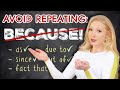 Avoid Repeating BECAUSE! - Use these ADVANCED English alternatives! (+ Free PDF &amp; Quiz)