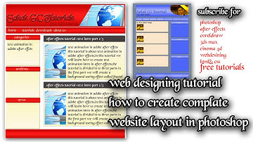 photoshop tutorial _in Urdu /Hindi. complate website layout part 01
