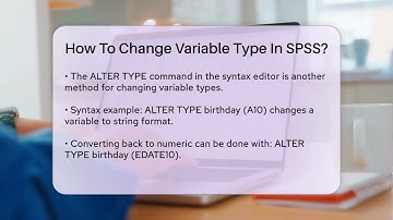How To Change Variable Type In SPSS? - The Friendly Statistician