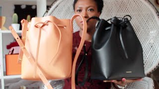 7. Mansur Gavriel Mini Bucket VS Regular Bucket Bag