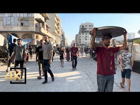 غزة فلسطين جولة سير ا على الأقدام مع سياق تعليمي عن غزة