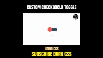 How to create  Custom CheckBox Toggle Button using css #Shorts