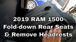 2019 RAM 1500 Limited  Rear Seat Headrest Removal and Fold Down Rear Seats